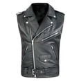 thumbnail image 1 of ZIXKCGDSE Leather Vest Mens Fashion Sleeveless Jacket Goingout Trendy Clothes with Pockets Size M, 1 of 3