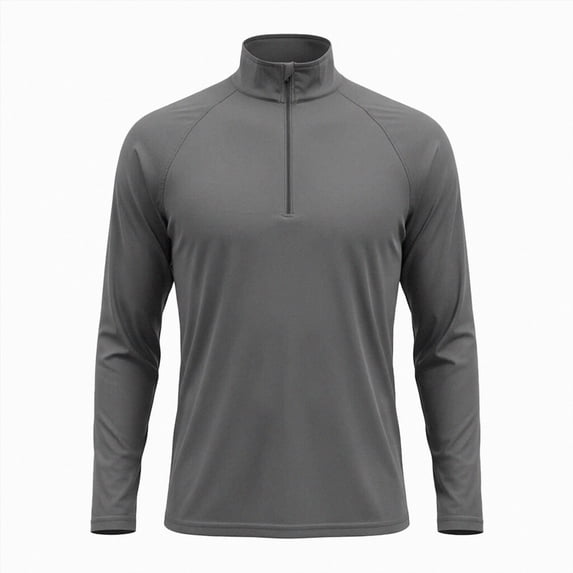 ZIXKCGDSE Men's Long Sleeve Athletic Shirts 1/4 Pullover Zip Long Sleeve Lightweight Tops Size 2XL