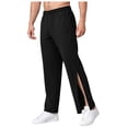 thumbnail image 1 of ZIXKCGDSE Mens Pants with Side Full Zip, Loose Straight Trouser Workout Joggers Pockets Size XL, 1 of 3
