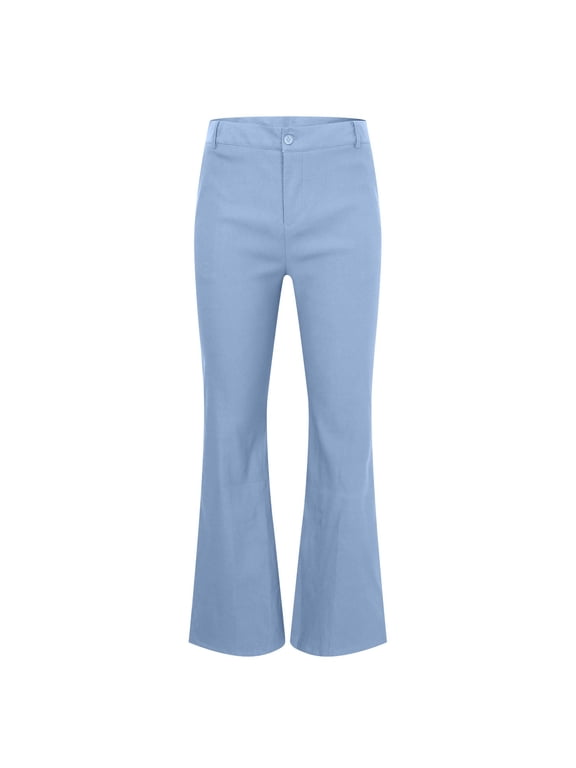 Pants for Men Stretch Vintage Bell Bottom Fit Flared Pants Versatile Daily Wear Size XL