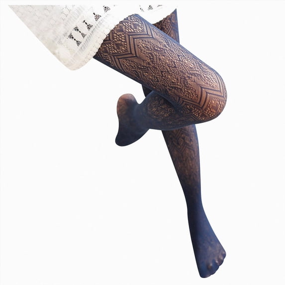 ZIXKCGDSE Pantyhose Womens Fashion Floral Lace Tights Patterned Fishnet Stockings Leggings One Size