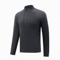 thumbnail image 1 of ZIXKCGDSE Quarter Zip Pullover Men Long Sleeve Shirts Fitness Sports Workout Gym Athletic Tee Size 2XL, 1 of 4
