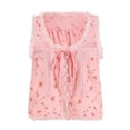 thumbnail image 1 of ZIXKCGDSE Tank Tops Womens Summer Tops Tie Front Lace Button Down Shirt Trendy Clothes Size M, 1 of 4