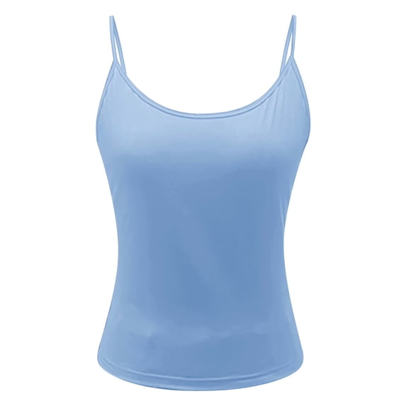 ZIXKCGDSE Tank Tops for Women Round Neck Adjustable Spaghetti Strap Sleeveless Summer Shirt Size XXL