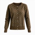 thumbnail image 1 of ZIXKCGDSE Women's Lightweight Knit Cardigan Cute Soft Button-Down Sweater Versatile Fall Tops Size 3XL, 1 of 4