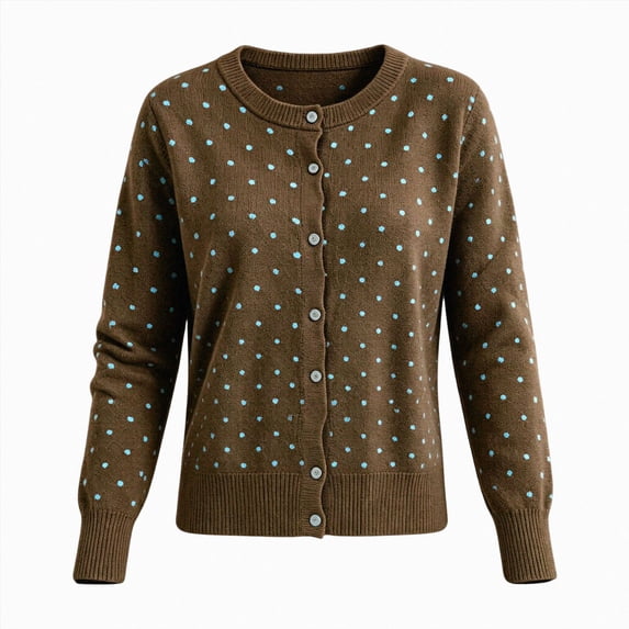 ZIXKCGDSE Women's Lightweight Knit Cardigan Cute Soft Button-Down Sweater Versatile Fall Tops Size 3XL