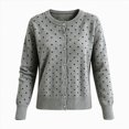 thumbnail image 1 of ZIXKCGDSE Women's Lightweight Knit Cardigan Cute Soft Button-Down Sweater Versatile Fall Tops Size S, 1 of 4