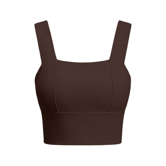ZIXKCGDSE Women's Sports Bra Padded Spaghetti Straps Sleeveless Tank Top for Yoga Fitness Size L