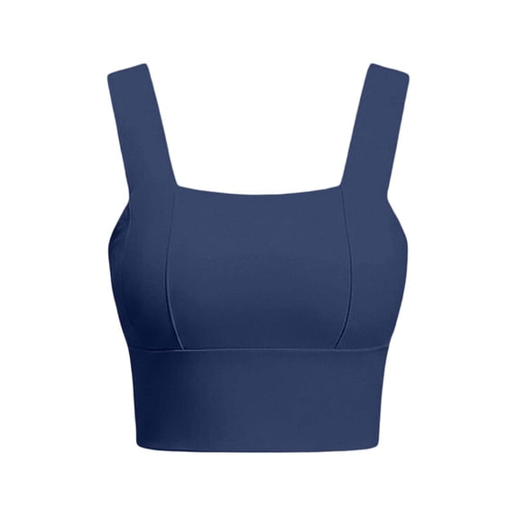 ZIXKCGDSE Women's Sports Bra Padded Spaghetti Straps Sleeveless Tank Top for Yoga Fitness Size S
