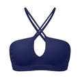 thumbnail image 1 of ZIXKCGDSE Women's Sports Bra V Neck Hollow Fitness Backless Padded Gym Yoga Crop Tank Top Size S, 1 of 4