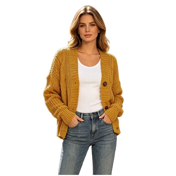 ZIXKCGDSE Womens Cardigan Fall Knit Sweater Button Down Coat Business Casual Travel Outfits Size 3XL