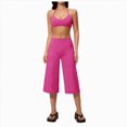 thumbnail image 1 of ZIXKCGDSE Workout Sets for Women Halter Sports Bra Matching Wide Leg Capri Pants Yoga Outfits Size S, 1 of 4