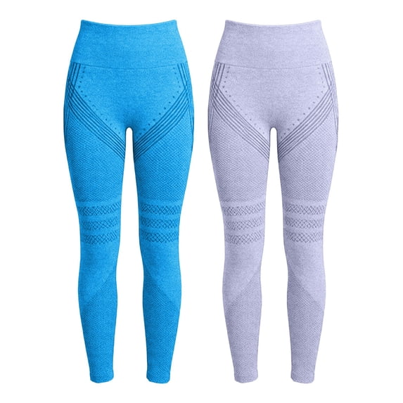 ZIXKCGDSE Yoga Pants Women 2 Pack High Waist Leggings Soft Stretchy Workout Running Pants Size L