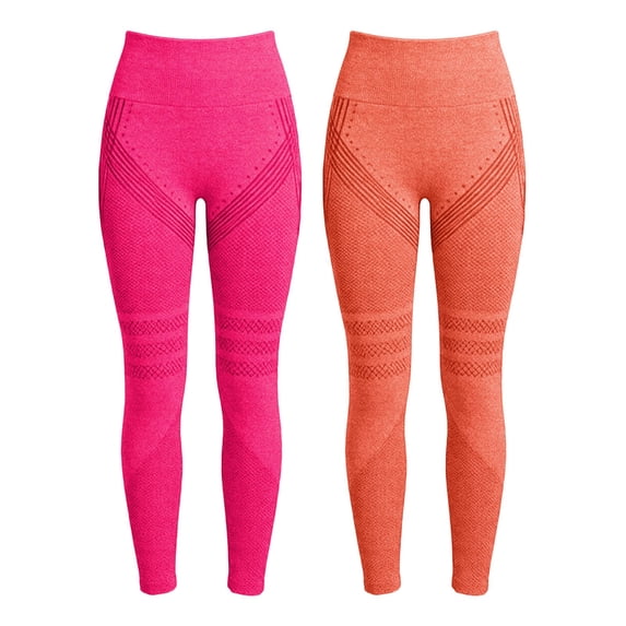 ZIXKCGDSE Yoga Pants Women 2 Pack High Waist Leggings Soft Stretchy Workout Running Pants Size L