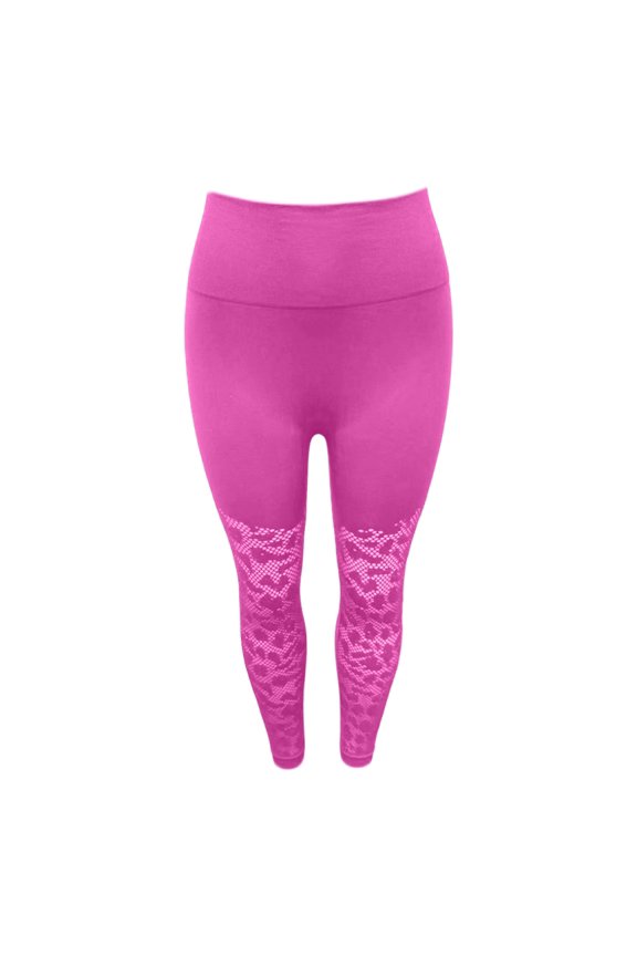 Yoga Pants Womens Fashion Lace Mesh Breathable High Waist Leggings Everyday Wear Size M