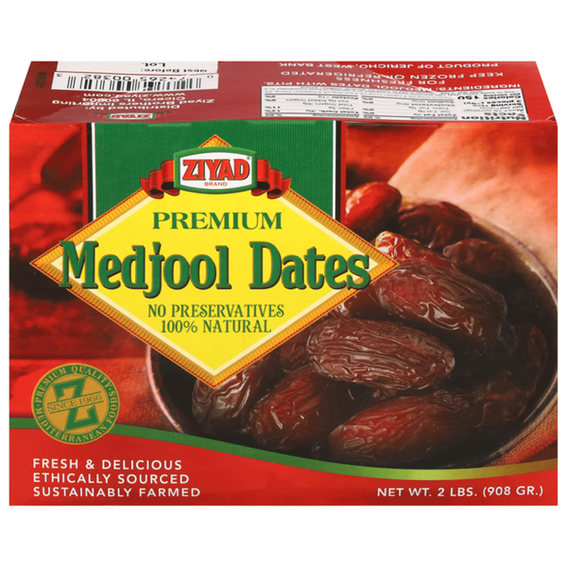 ZIYAD PREMIUM MEDJOOL DATES – 2 LB (908G)
