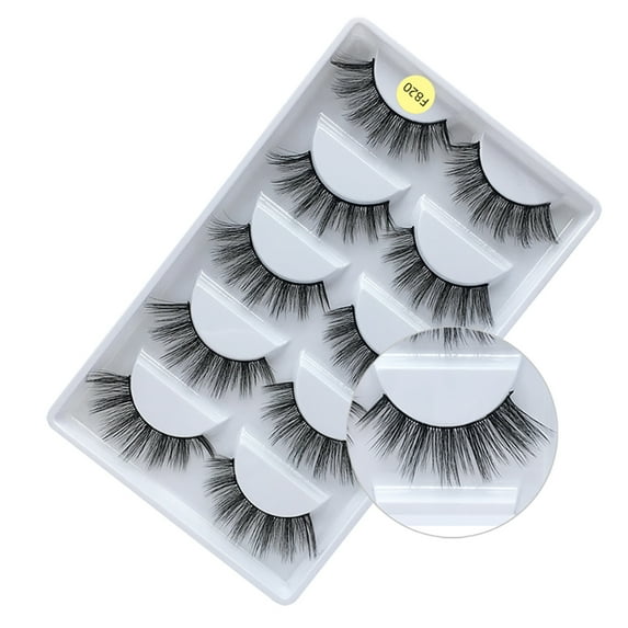 ZIYIMEI Faux Mink Lashes Handmade 3D Effect Multi-Layer Eyelashes, 5 Pairs