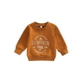 thumbnail image 1 of ZIYIXIN Halloween Toddler Baby Boys Girls Sweatshirt Pumpkin Print Sweater Long Sleeve Pullover Top, 1 of 10