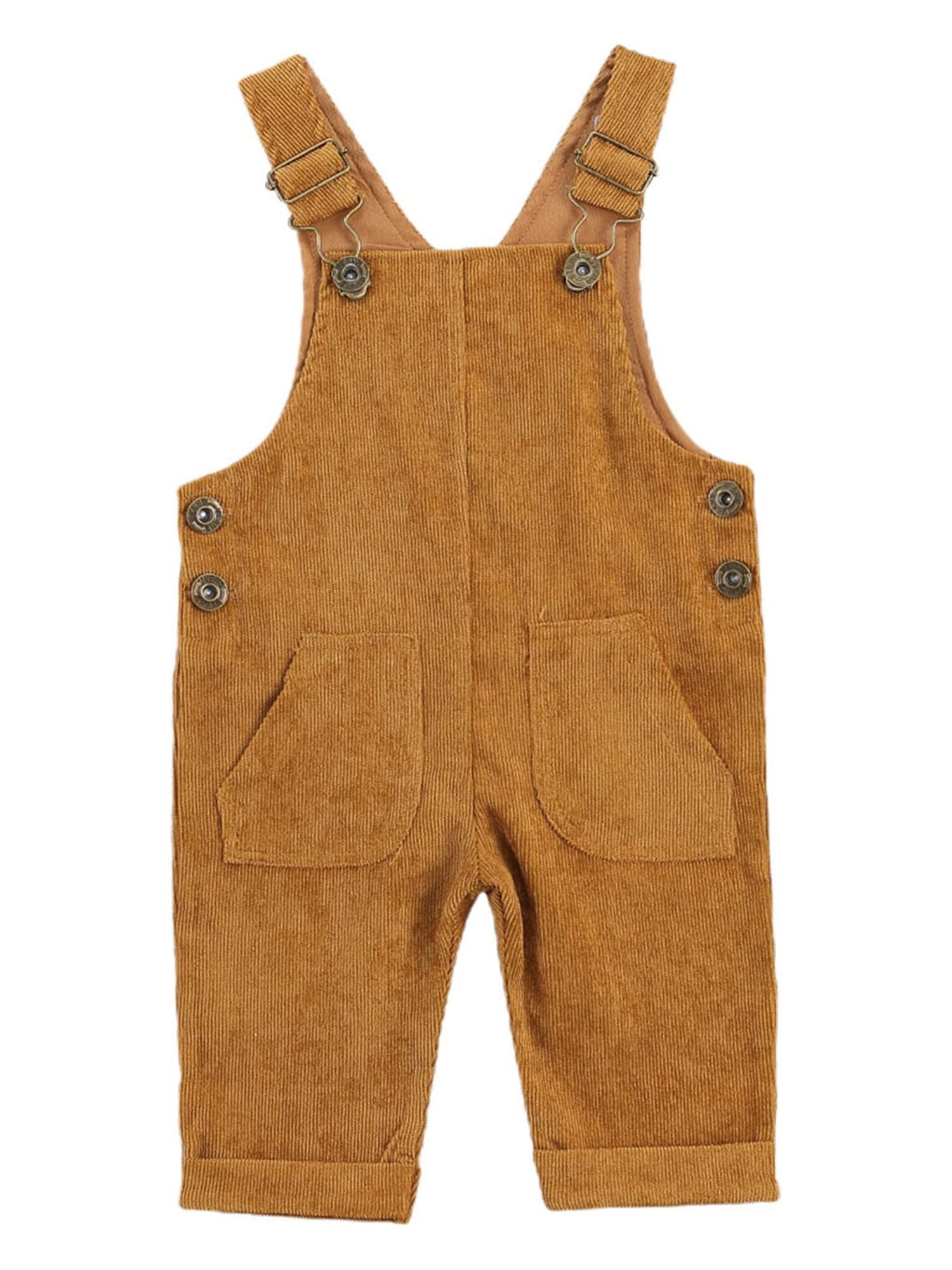 ZIYIXIN Newborn Baby Girl Boy Bib Overalls Corduroy Suspender Pants
