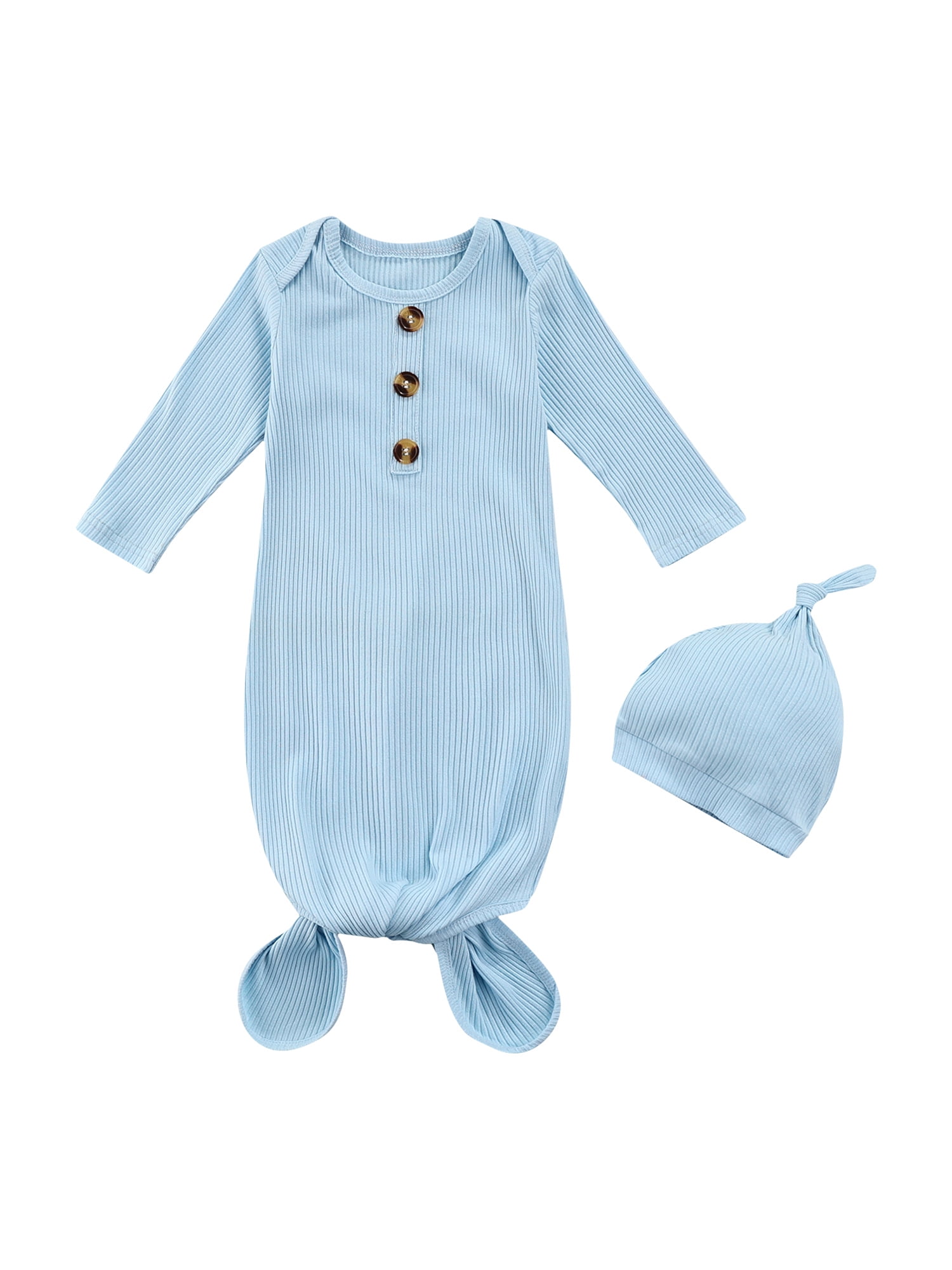 Newborn Baby Bamboo Knotted Gown - Over The Rainbow – Kammy Kids