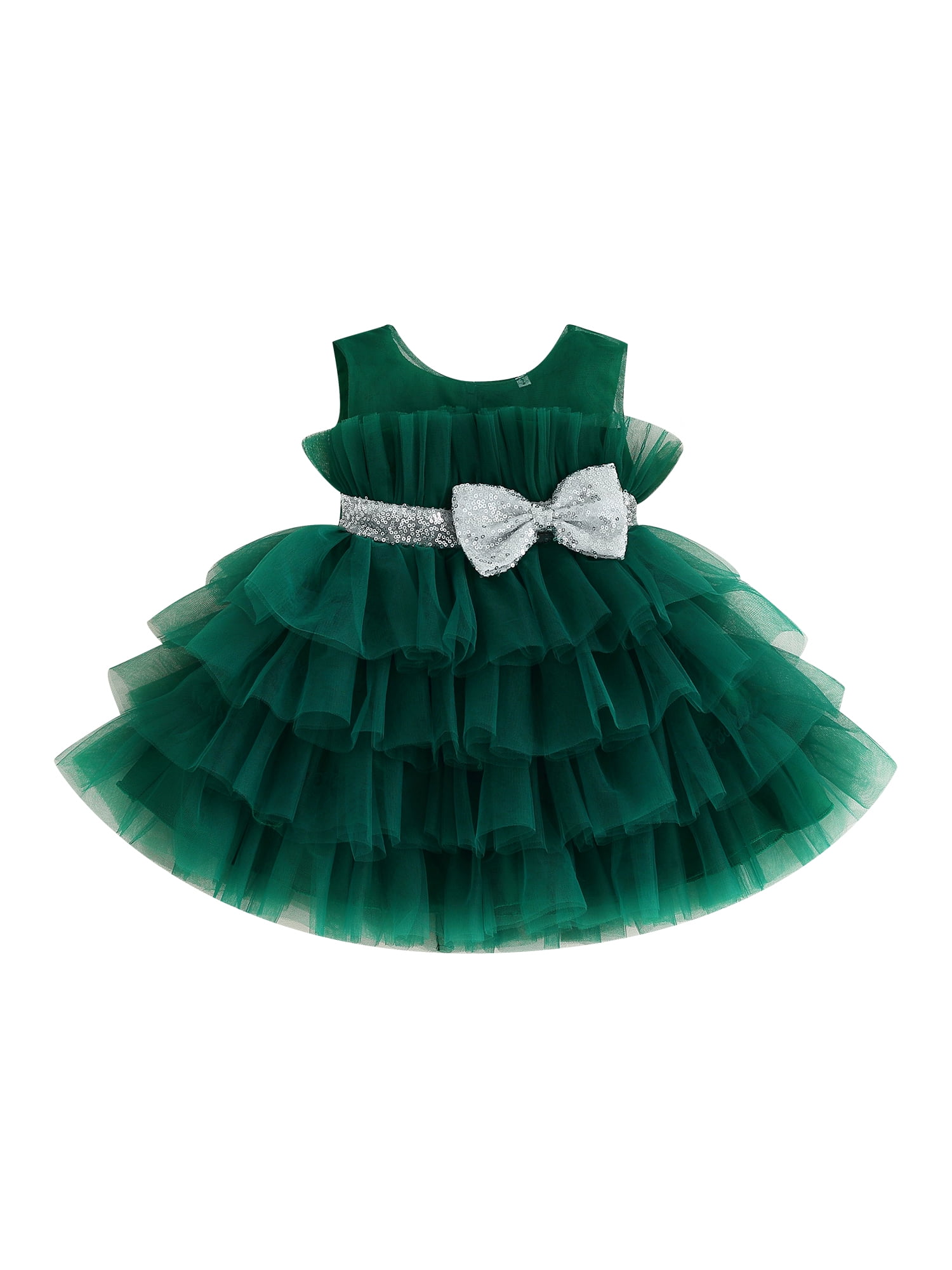 ZIYIXIN Tollder Baby Girls Princess Dresses Sleeveless Bow Layerd Mesh ...