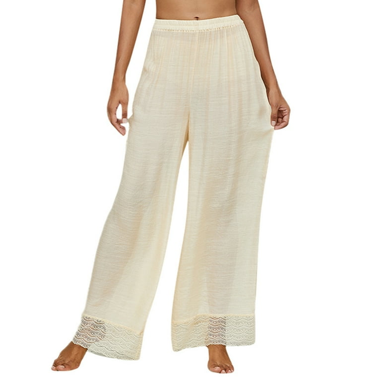 ZIYIXIN Women Lace Beach Pants Sunscreen Lace Slimming Casual