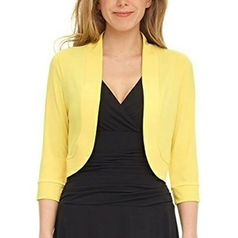 ZIYIXIN Women Shrug Open Front Bolero Cardigan Long Sleeve ZIYIXIN Women Shrug Open Front Bolero Cardigan Long Sleeve