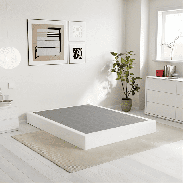 ZIYOO Full Size 4 Inch Metal Box Spring, HeavyDuty Mattress Foundation