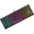 thumbnail image 1 of ZIYOU LANG K61 Wired Gaming Keyboard with RGB Backlit, Mechanical Feel, Black, 1 of 5