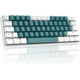 thumbnail image 1 of ZIYOU LANG T60 Wired 60% TKL Mechanical Gaming Keyboard with Led Rainbow Backlight Ultra-Compact NKRO Tactile Clicky Blue Switch Dual-Color ABS Keycap for Windows Laptop PC Mac Gamer(White/Green), 1 of 7