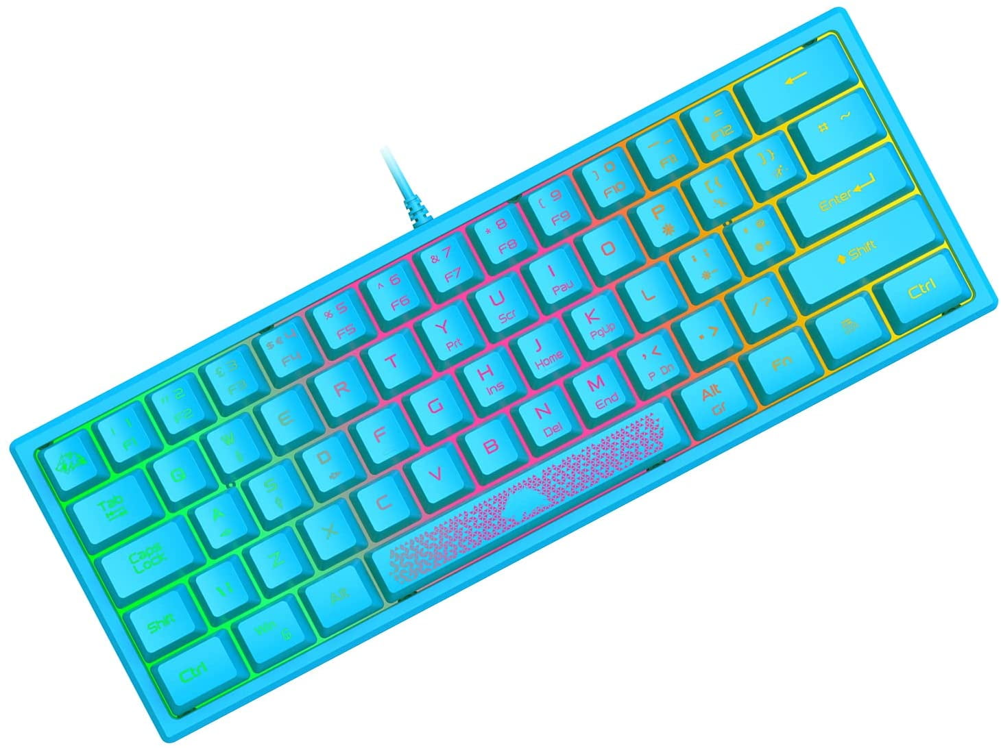ZIYOULANG K61 60% Gaming Keyboard, Compact RGB Backlit Wired Waterproof,  for PS4 XBOX PC Laptop Mac