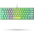 thumbnail image 1 of ZIYOULANG K61 60% Gaming Keyboard, Compact RGB Chroma Backlit Wired Mechanical Feel Membrane Keyboard, Waterproof, for PS4 XBOX PC Laptop Mac, 1 of 8