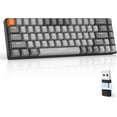 thumbnail image 1 of ZIYOULANG K68 60% Wireless Mechanical Keyboard, Bluetooth 5.0/2.4GHz with Dual Mode 2-in-1 Receiver, Ergonomic Compact 68-Key Hot Swappable Gaming Keyboard, Red Switch for Mac Windows PC, 1 of 9