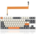 thumbnail image 1 of ZIYOULANG K87 Mechanical Keyboard, TKL 87 Keys Wireless 2.4GHz/Bluetooth 5.1/Wired Custom Coiled USB C Cable RGB Gaming Keyboard, Hot-Swappable Red Switch for PC PS5 PS4 Xbox one Mac Cherry MX, 1 of 13