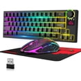 thumbnail image 1 of ZIYOULANG T50 60% Wireless RGB Gaming Keyboard and Mouse 4000mAh Rechargeable, 64 Keys TKL Ultra Compact Design, Lightweight Gaming Mouse for PC MAC PS4 Xbox Office Gamers-Black, 1 of 9