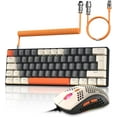 thumbnail image 1 of ZIYOULANG T60 Wired Mechanical Gaming USB A to USB C Computer Keyboard & Mouse Type, Light Yellow, 1 of 11