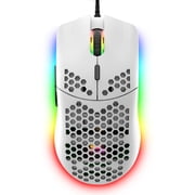 ZIYOULANG Ultralight Wired Gaming Mouse, Lightweight Honeycomb Shell, 4 RGB Breathing Backlit Mice, 6 Adjustable DPI 6400, USB Optical Computer Mice for Gamer / Office