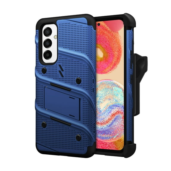 ZIZO BOLT BUNDLE GALAXY A54 - HARD CASE WITH TEMPERED GLASS, KICKSTAND, HOLSTER & LANYARD - BLUE