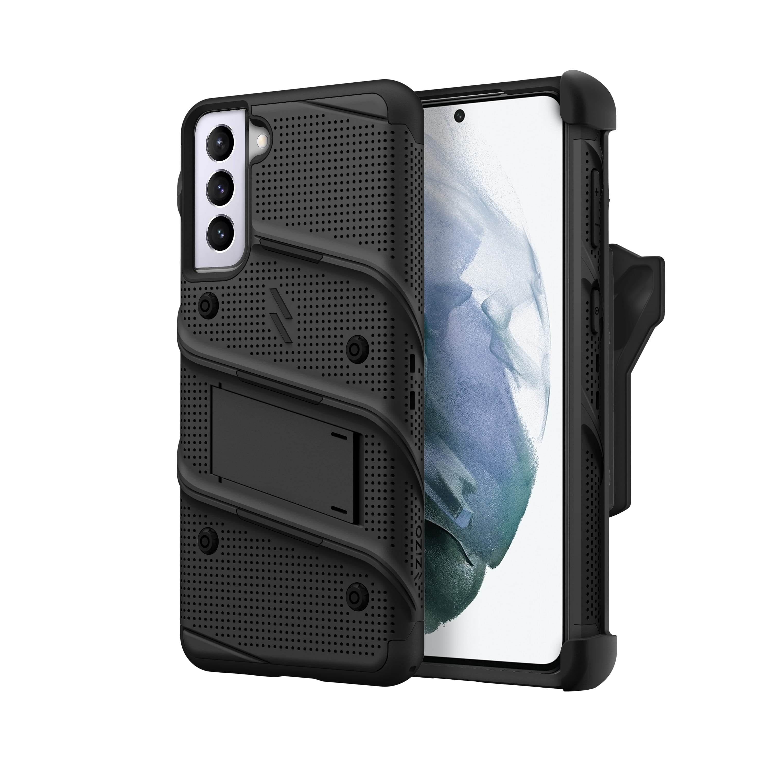 ZIZO Bolt Custodia Protettiva Per Galaxy S22 Plus Con Vetro Temperato Incluso - Clip Da Cintura E Cavalletto Integrato, Nera