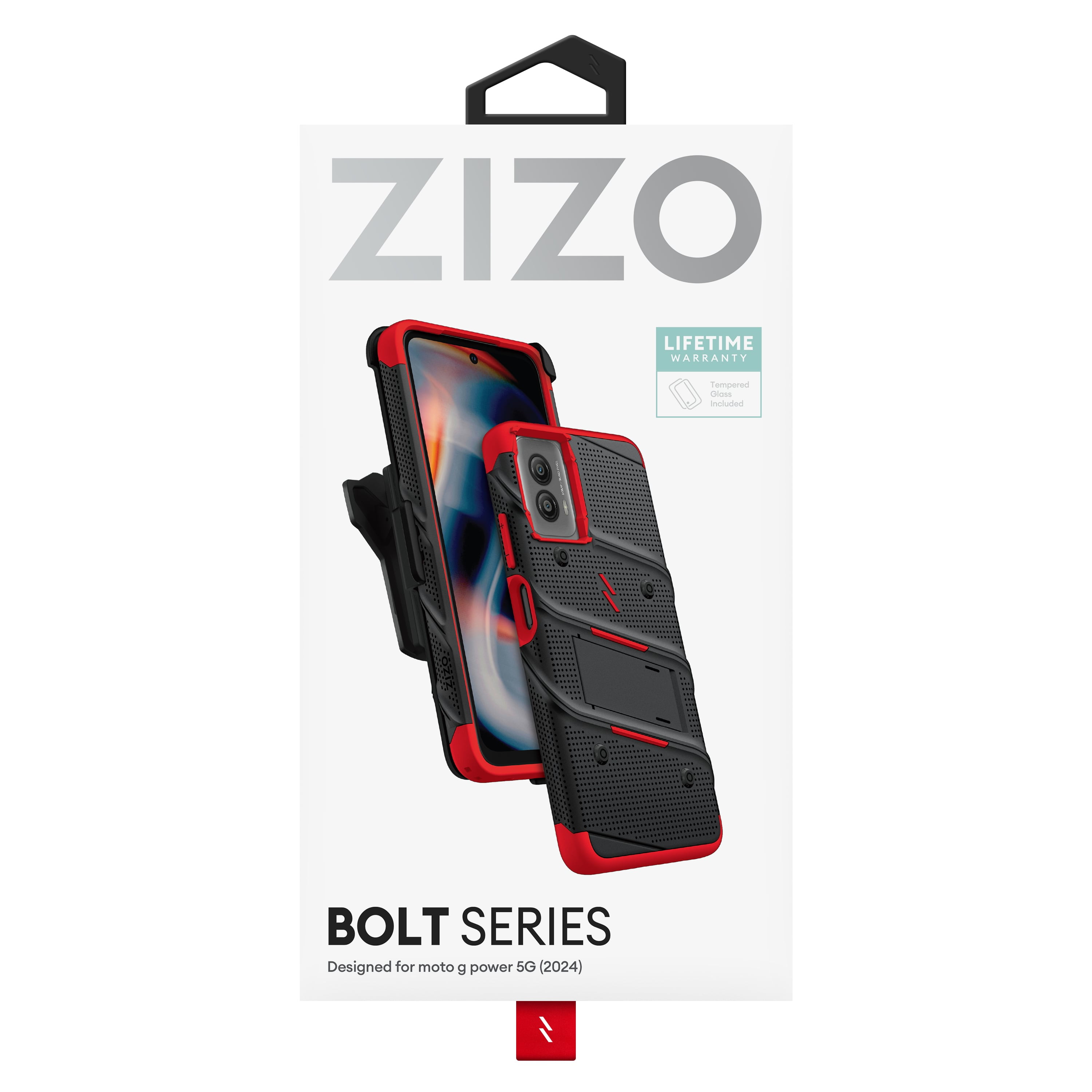 ZIZO BOLT Bundle moto g power 5G (2024) Case with Tempered Glass