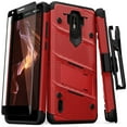 thumbnail image 1 of ZIZO BOLT Series Nokia 3.1 C Case Military Grade Drop Tested with Full Glass Screen Protector Holster and Kickstand Red Black, 1 of 6