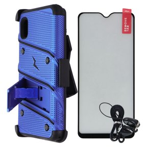 Coffret ZIZO BOLT Pour Samsung Galaxy S22 - Coque Bleue + Verre Trempé + étui Ceinture - Neuf