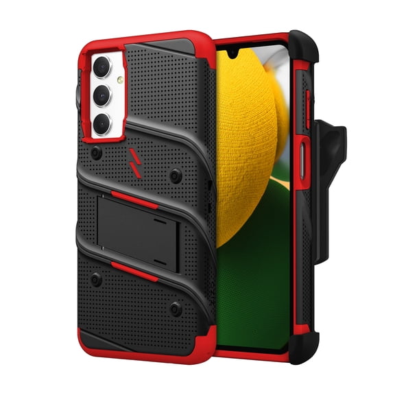 ZIZO Bolt Bundle (Case/Holster/Screen) for Samsung Galaxy A15 5G - Black/Red