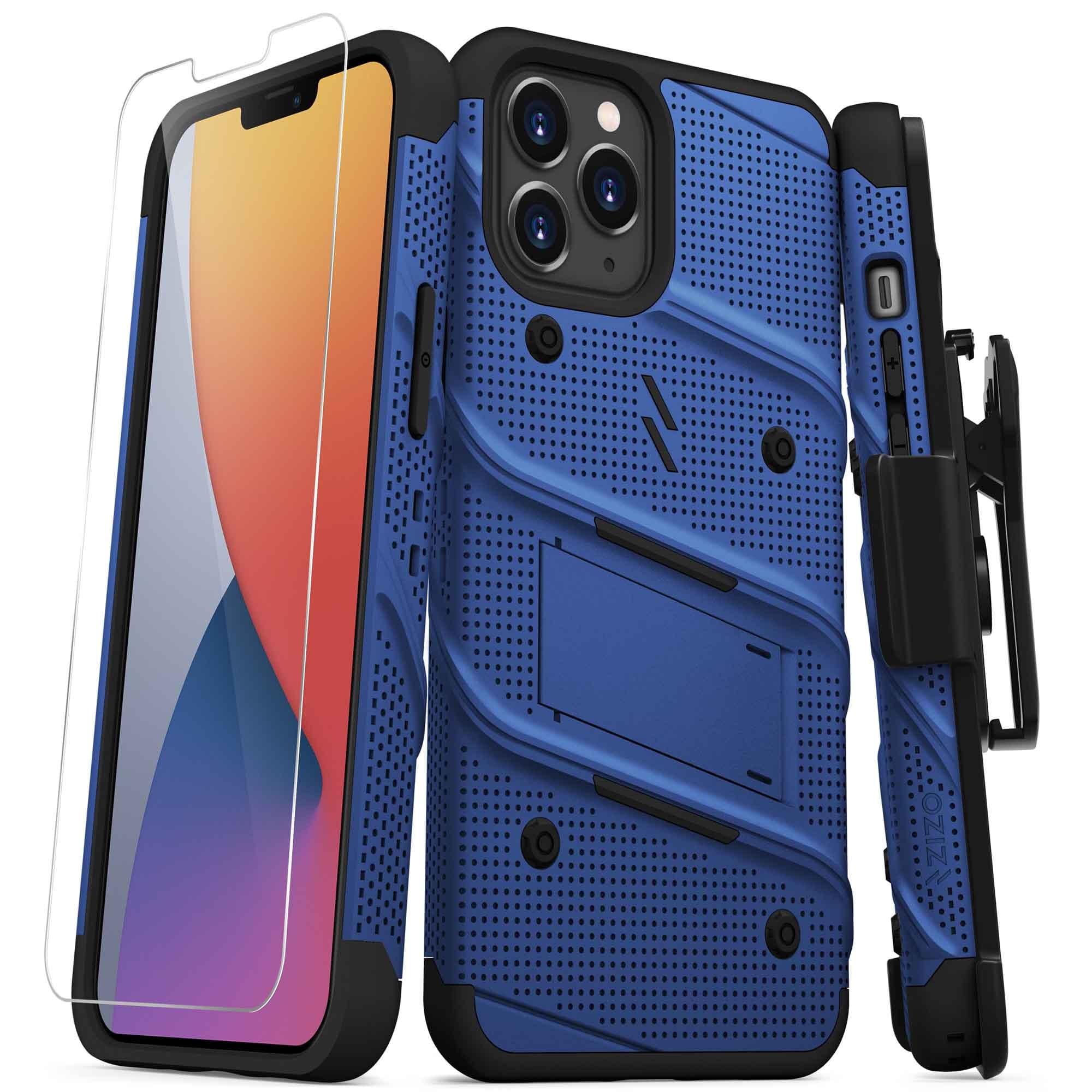 ZIZO Bolt Series for iPhone 12 Pro Max Case, Blue & Black