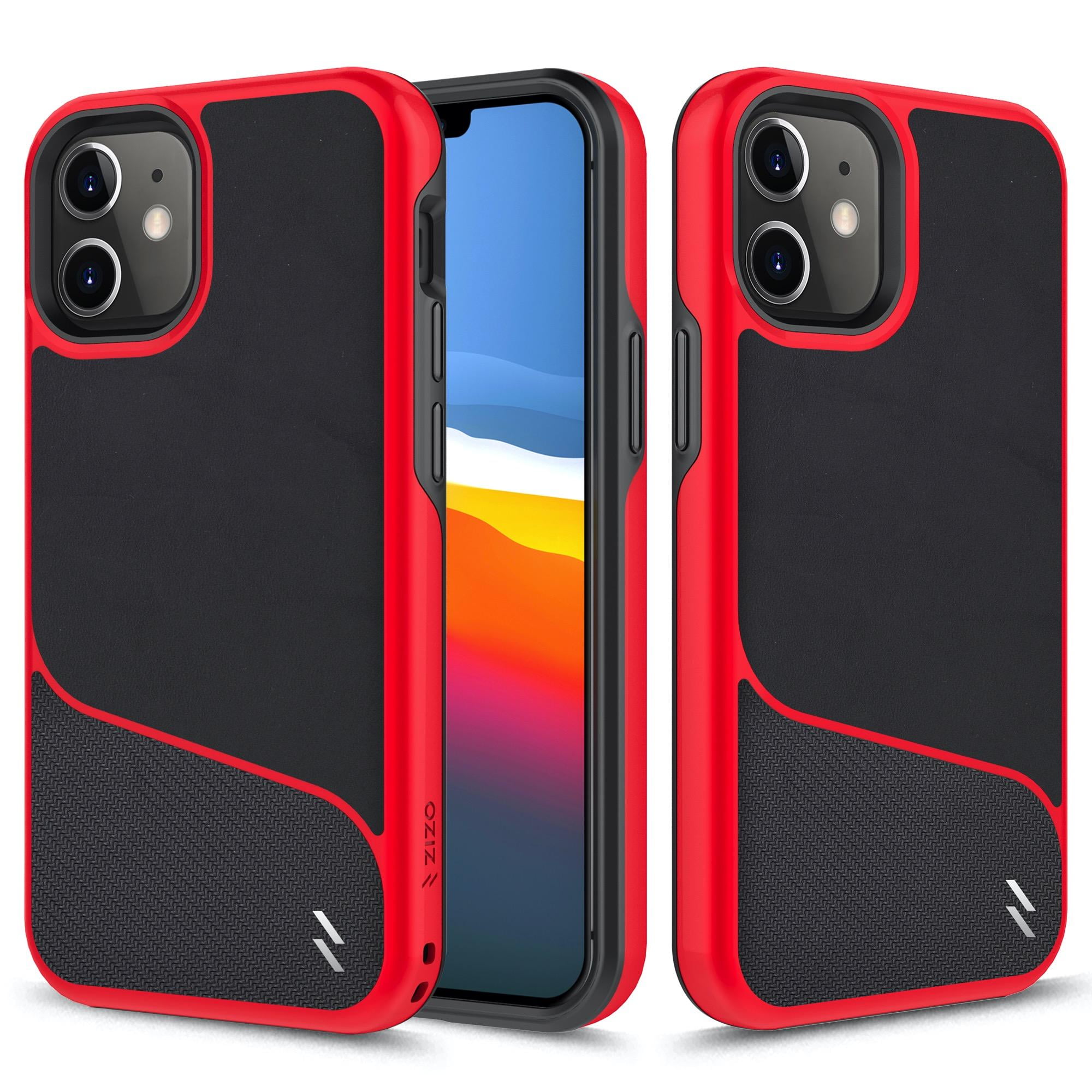 ZIZO DIVISION Series for iPhone 12 Mini Case - Sleek Modern Protection - Black & Red