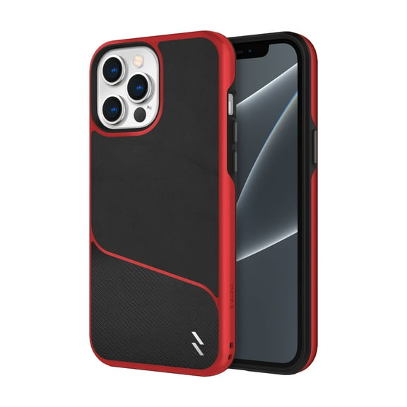ZIZO DIVISION Series for iPhone 13 Pro Max Case - Sleek Modern Protection - Black & Red