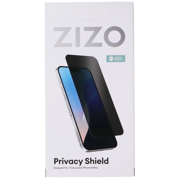 ZIZO Privacy Shield Tempered Glass Screen Protector for Apple iPhone 16 Plus