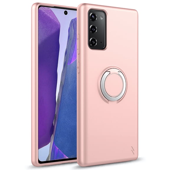 ZIZO REVOLVE Series for Galaxy Note 20 Case - Ring Holder Kickstand Thin Minimal Design - Rose Quartz