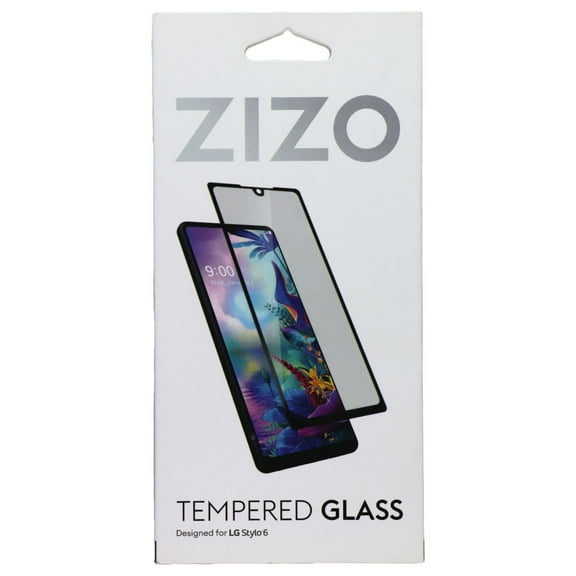 ZIZO TEMPERED GLASS Screen Protector for LG Stylo 6 Full Glue Clear Screen Protector with Anti Scratch and 9H Hardness - Black