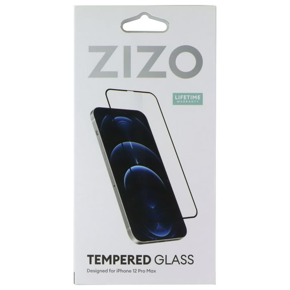 ZIZO TEMPERED GLASS Screen Protector for iPhone 12 Pro Max Full Glue Clear Screen Protector with Anti Scratch and 9H Hardness - Black
